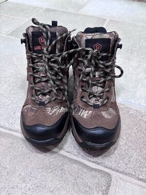 Game Winner Camouflage Hunting Boots Boys 3.5 Brown/Camo